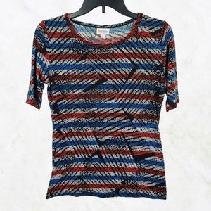 🎉B.O.G.O | Lularoe Americana Gigi | Red White Blue | Sm | EUC